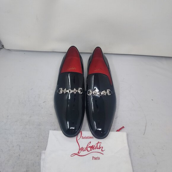Christian Louboutin Black Equiswing Patent Bit Mens Loafer